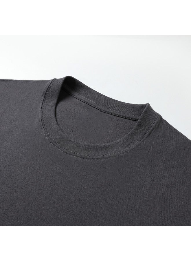 Tucano 100% Cotton Summer Crewneck Solid Color T-shirt + Ice Silk Breathable Comfortable Casual Pants Men's Set - Image 4