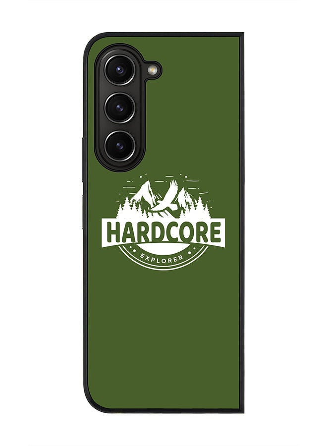 Stylizedd Rugged Black edge case for Samsung Galaxy Z Fold5, Slim fit Soft Case Flexible Rubber Edges Anti Drop TPU Gel Thin Cover -  Hardcore Explorer - Image 1