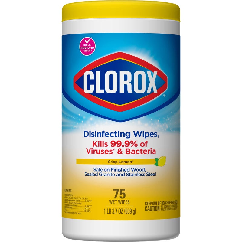 CloroxÂ® Disinfecting Wipes, Bleach Free Cleaning Wipes - Crisp Lemon - 75 Count - Image 1