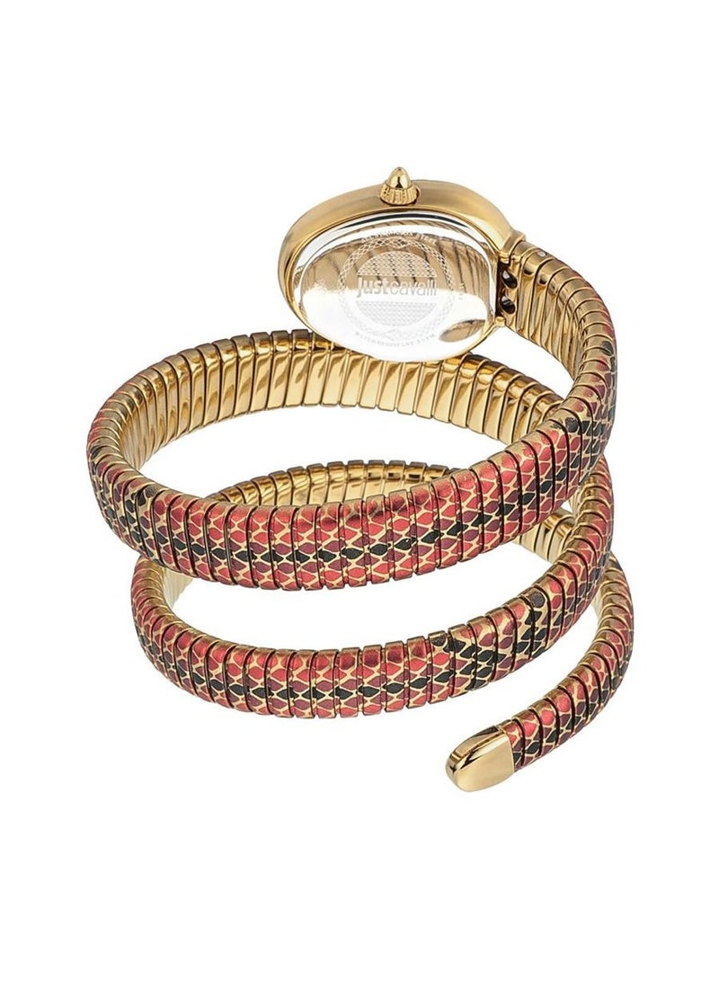 Just Cavalli ساعة كواتز أنالوج للنساء سيربنتي ريل مع سوار من الفولاذ المقاوم للصدأ Jc1L163M0245 - Image 3