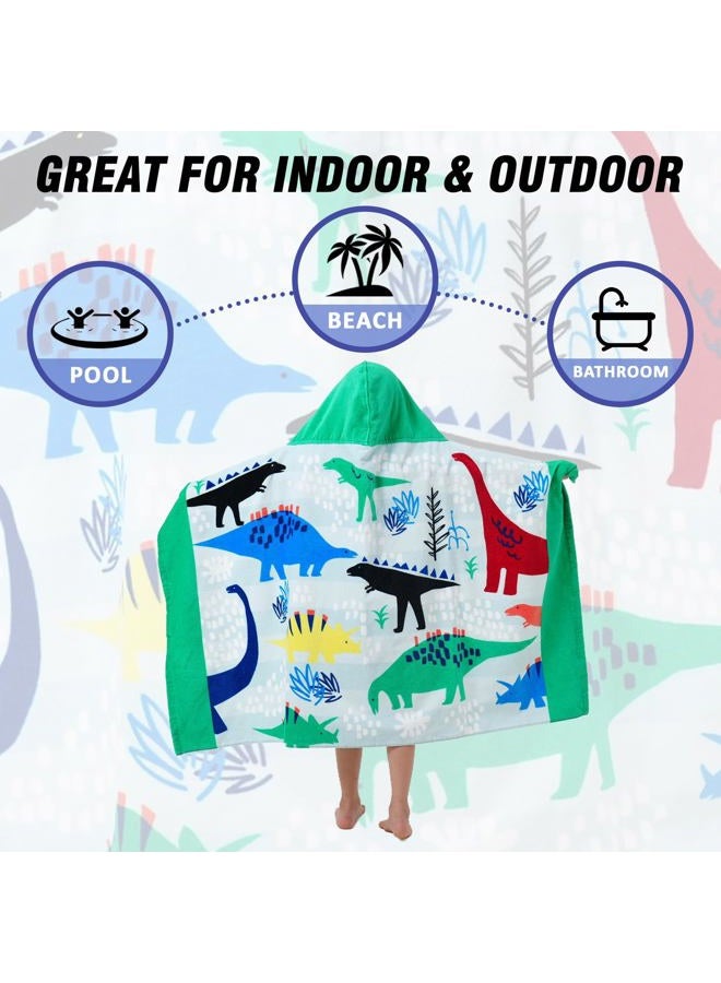 Bavilk Kids Bath Towels, Kids Towel Girls Boys Hooded Beach,Bathroom,Pool Swim Towels 30 × 50 INCH Large Size Ultra Absorbent Cute Cartoon Animal Full Vitality 100% Cotton Wearable Wrap for Child - Image 4