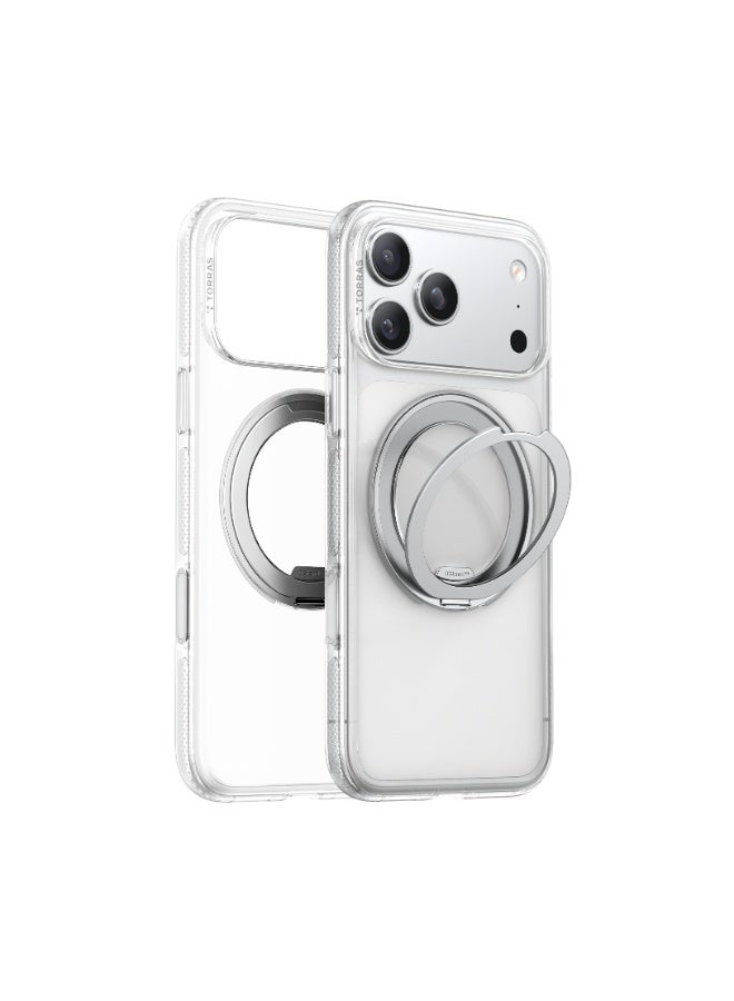 TORRAS Ostand R Fitness Series for iPhone17 Pro Max (6.9-Inch) 2025 Case 360 Magnetic Case with Stand, Fit for MagSafe, Camera Control Button, Mil-Grade Protection, Slim Ostand O3 Fitness - clear - Image 2