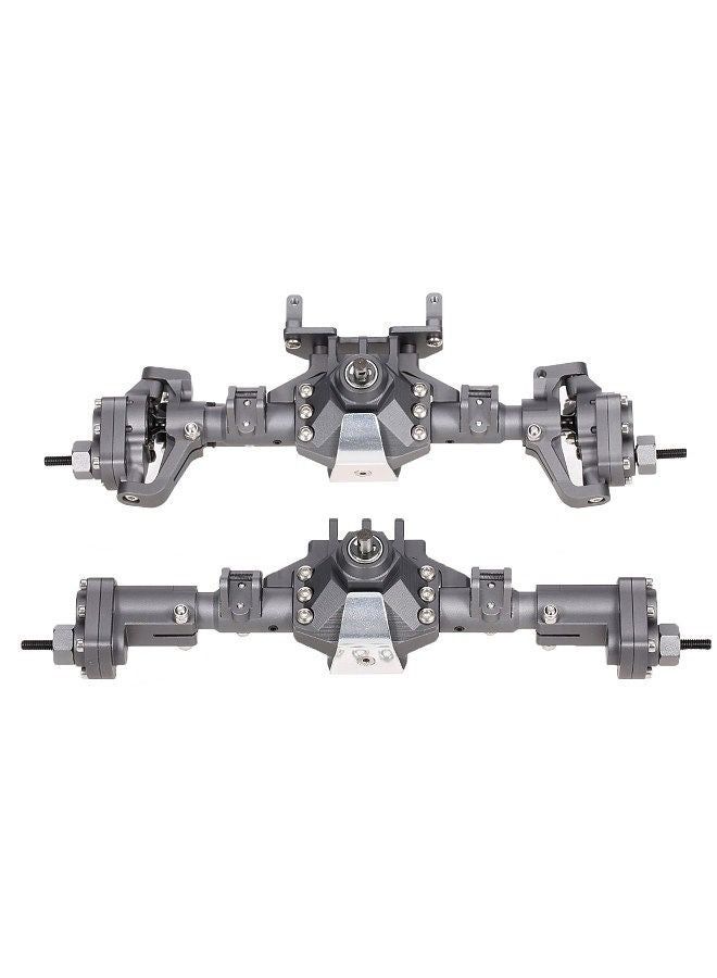 CNC Machined Aluminum Alloy Front and Rear Axle for 1/10 RC Crawler Car Compatible with Axial SCX10 I SCX10 II 90046 90047 RGT 86100 Redcat GEN8 RC Car DIY Upgrade Parts - Image 1