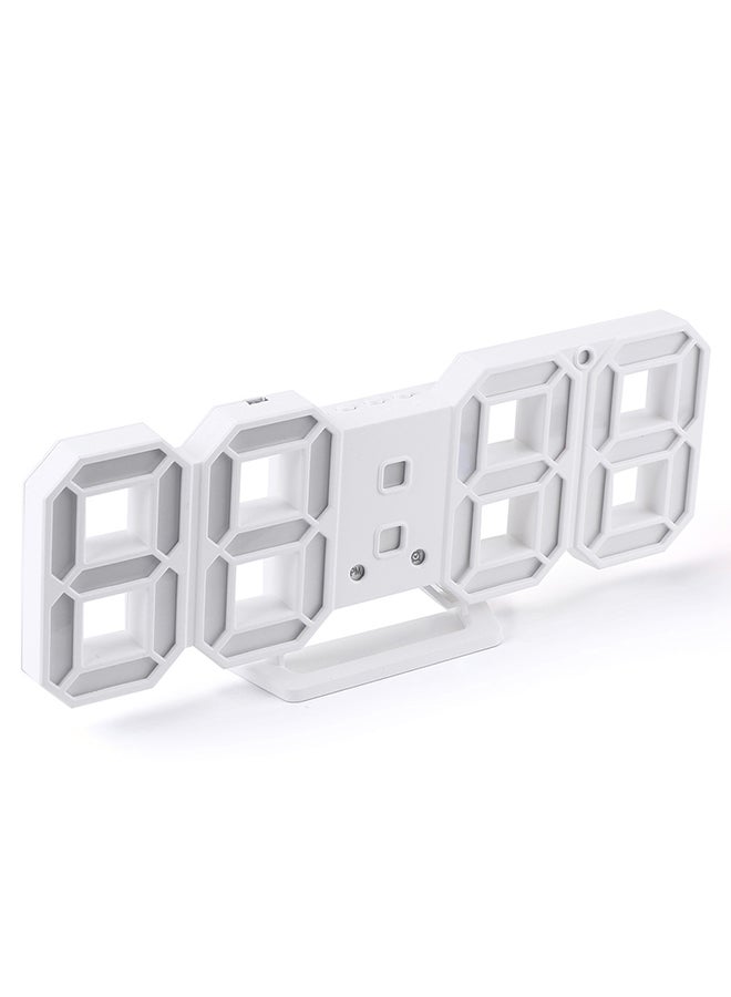 NIBEMINENT LED Digital Alarm Clock White 15X8X5cm - Image 1