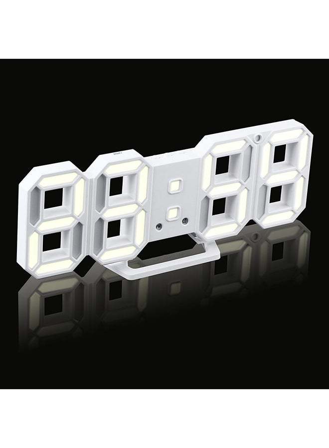 NIBEMINENT LED Digital Alarm Clock White 15X8X5cm - Image 3