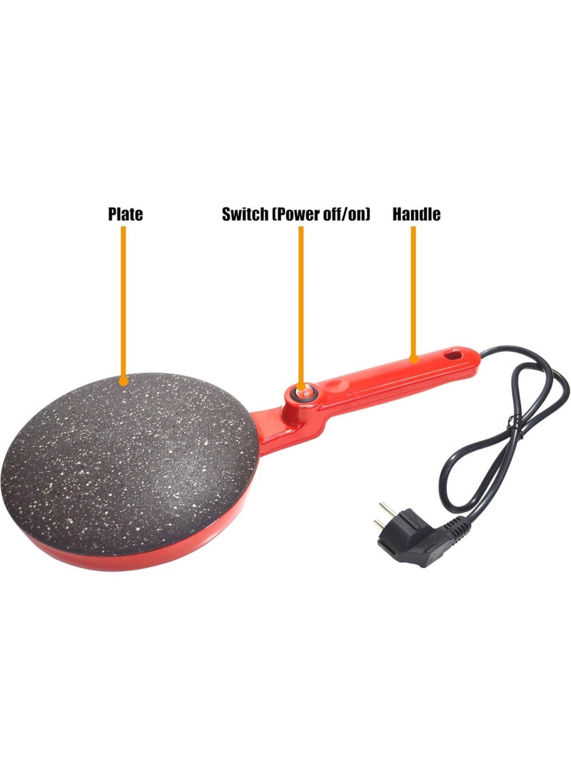 Electric Handheld Crepe Maker 650W - Non-Stick Coating, 20cm Diameter, Low-Fat Baking, Automatic Temperature Control - Image 5