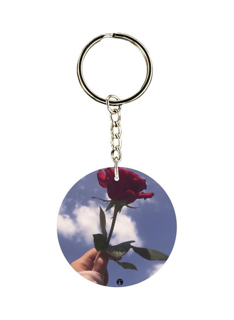 RKN Rose Flower Printed Keychain