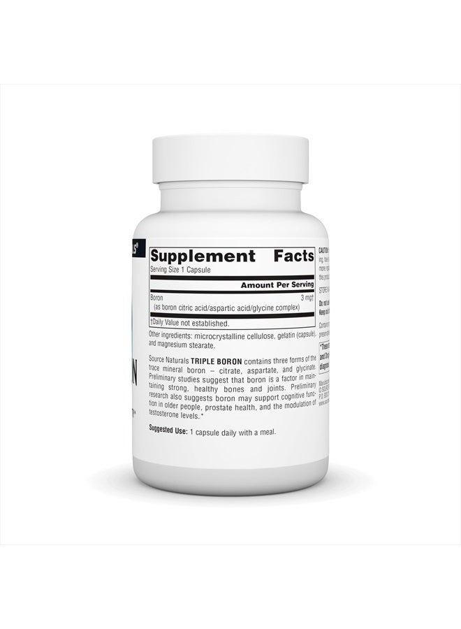 Source Naturals , Triple Boron, Three Forms for Optimal Bioavailibilty*, 3mg - 100 Capsules - Image 3
