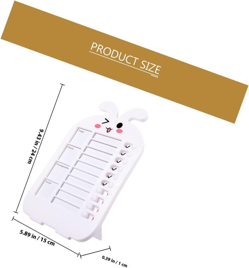 Uonlytech DIY Reminder Chart for Household Chores Portable Plastic Chore Task Board with Sliding Routine at Home and School, Rewarding Good Behavior - Image 2