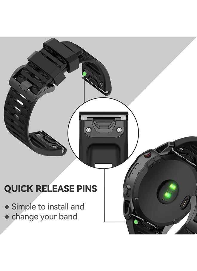 O Ozone Sport Silicone Replacement Bands Strap 26mm Compatible with Garmin Fenix 7X | Fenix 6X | Fenix 5X | Fenix 5P | 5 Plus | Fenix 6X Pro | Fenix 3- White  - Image 3