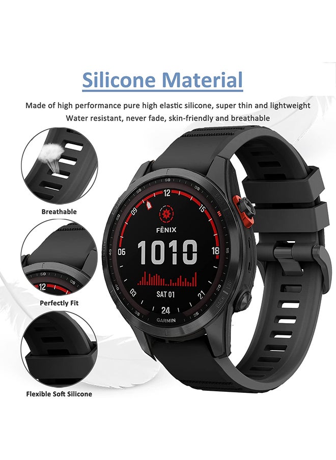 O Ozone Sport Silicone Replacement Bands Strap 26mm Compatible with Garmin Fenix 7X | Fenix 6X | Fenix 5X | Fenix 5P | 5 Plus | Fenix 6X Pro | Fenix 3- White  - Image 4
