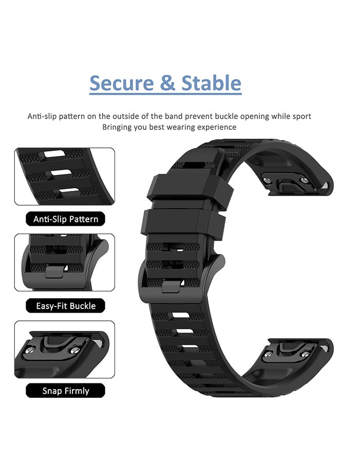 O Ozone Sport Silicone Replacement Bands Strap 26mm Compatible with Garmin Fenix 7X | Fenix 6X | Fenix 5X | Fenix 5P | 5 Plus | Fenix 6X Pro | Fenix 3- White  - Image 5