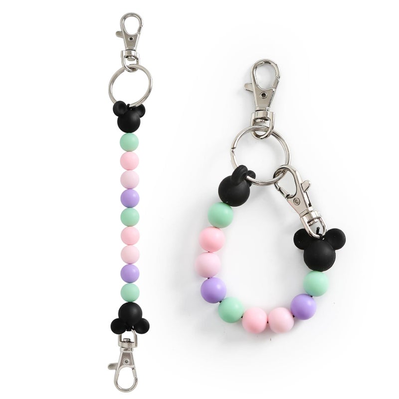 Fancheer Mouse Ears Holder for Backpack Bag Beaded Lanyard Keychain Trip Accessories Headband Hanging Display Organizer Decor Purple - Image 2