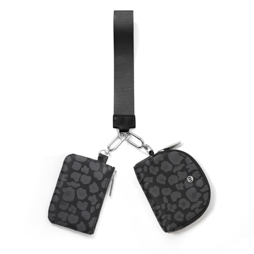 MEXS Keychain Wallet Mini Zip Around Wristlet Wallets for Women Detachable Dual Pouch Wristlet Portable Coin Purse Small Wallets - Image 1