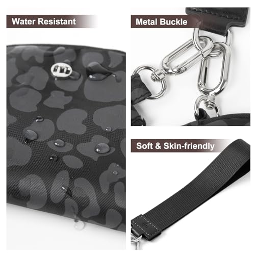 MEXS Keychain Wallet Mini Zip Around Wristlet Wallets for Women Detachable Dual Pouch Wristlet Portable Coin Purse Small Wallets - Image 5