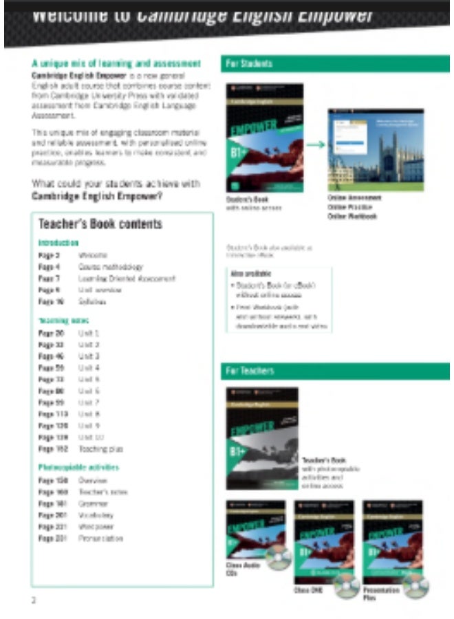 Cambridge Empower - English Course for adults - English language teaching and methodological kit for adults _ level B1_Plus_Intermediate_Teachers_Book - Image 2