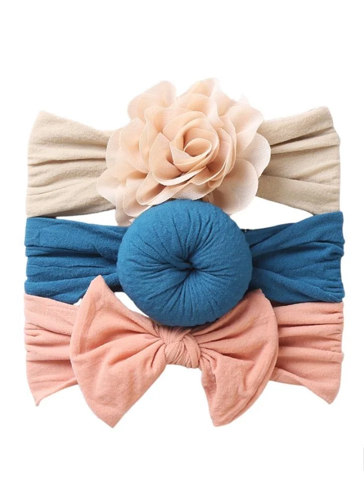 Bambimici Bambimici - Aya Assorted Cute Soft Turban for Babies - Beige, Blue, Peach