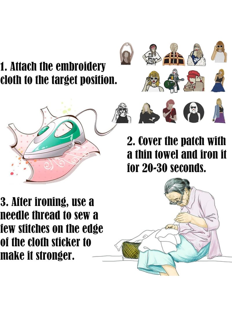 SOLARAE Patch Embroidered, Iron on Patches, 14 Iron on Patches, for Kids DIY Crafts, Fashion Jeans, Backpacks, Clothing, Jackets, Hats, Craft, Sewing, Other Fabrics - Image 5