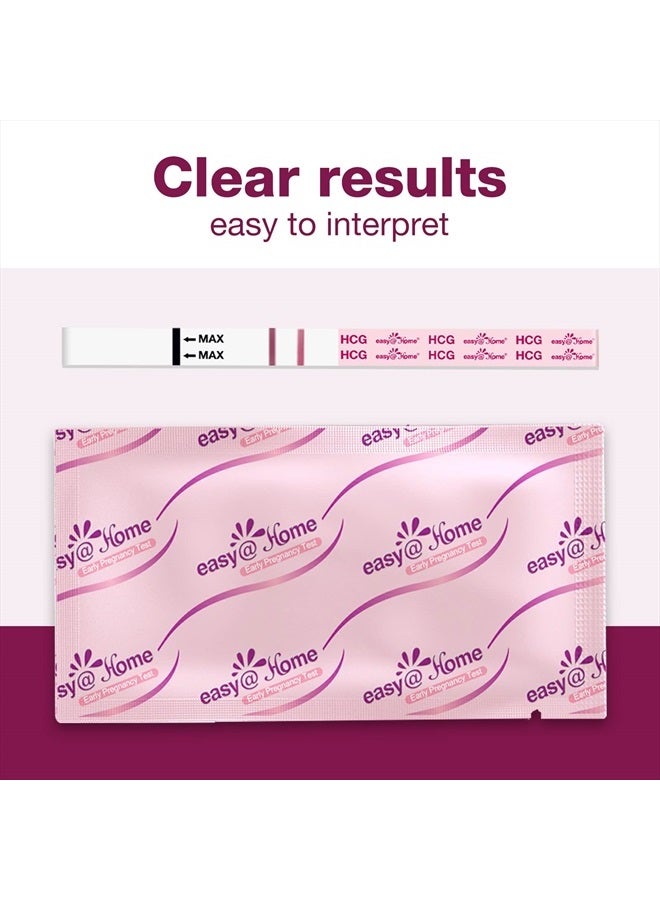 Pregnancy Test Strips Kit: 40-Pack HCG Test Strips, Early Detection Home Pregnancy Test, EZW1-S:40 (Pink)