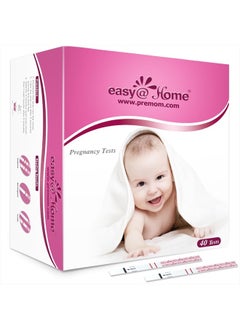 Easy@Home Pregnancy Test Strips Kit: 40-Pack HCG Test Strips, Early Detection Home Pregnancy Test, EZW1-S:40 (Pink)  - Image 1