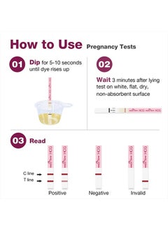 Easy@Home Pregnancy Test Strips Kit: 40-Pack HCG Test Strips, Early Detection Home Pregnancy Test, EZW1-S:40 (Pink)  - Image 5