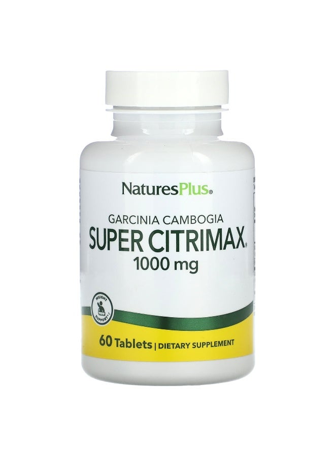 Natures Plus NaturesPlus, Garcinia Cambogia Super Citrimax, 1,000 mg, 60 Tablets  - Image 1