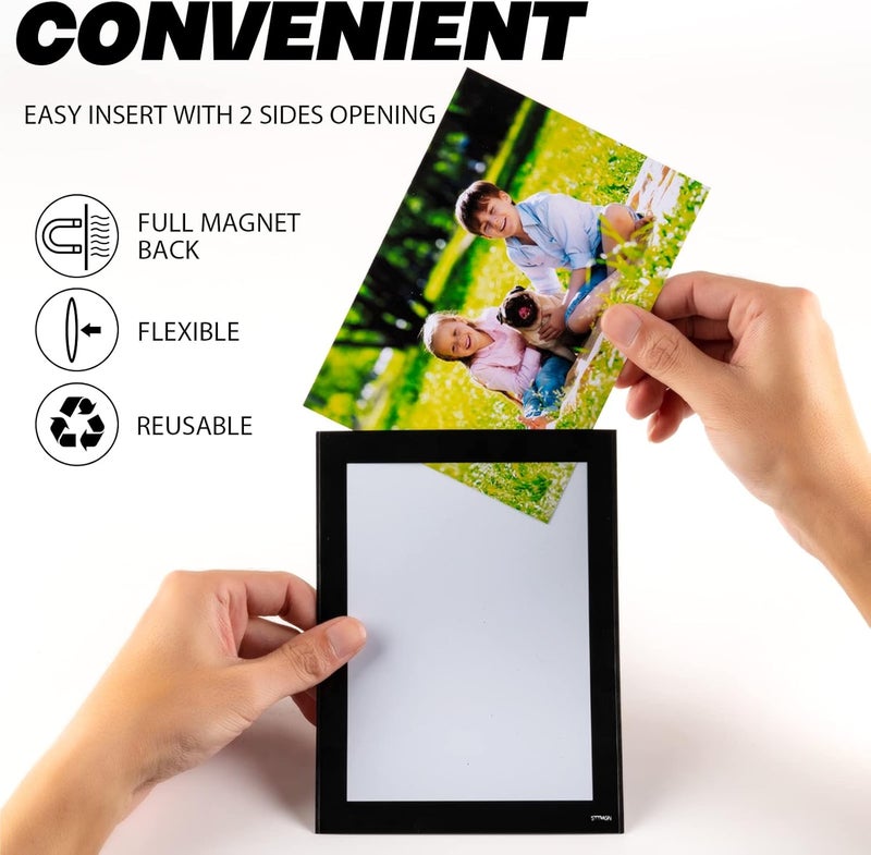 STTMGN Magnetic Picture Frames 5X7 for Fridge (30 Pack),Magnets Photo Pockets/Sleeves,Decorations for Home/Office/School/Classroom/Lockers/Fridge - Image 3