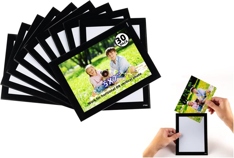 STTMGN Magnetic Picture Frames 5X7 for Fridge (30 Pack),Magnets Photo Pockets/Sleeves,Decorations for Home/Office/School/Classroom/Lockers/Fridge - Image 1