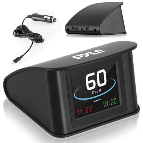 Pyle Universal Vehicle Smart HUD Display - 2.6" Digital Mini Car Dashboard Heads Up Windshield Speedometer Projector System w/ GPS Navigation Compass, Displays Speed, Distance, Time and More - PHUD19 - Image 1