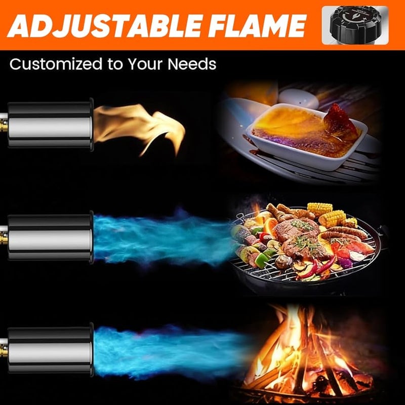 Butane Torch Gun Adjustable Flame Safety Lock For Grilling BBQ Welding 1 Item - Image 3