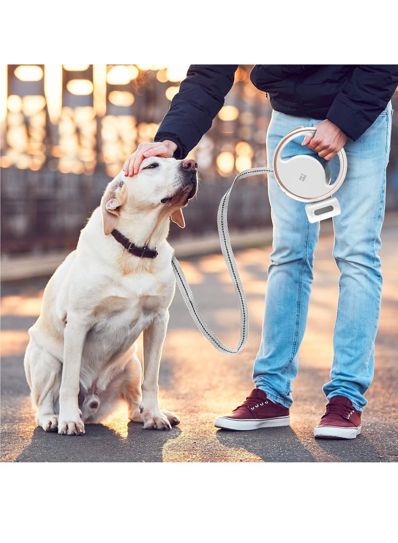 GUDOO مقود كلاب قابل للسحب بطول 10 أقدام مع مقبض غير قابل للانزلاق، مصباح ومساحة تخزين إضافية، تصميم خالٍ من التشابك بزاوية 360° للكلاب المتوسطة والصغيرة (حتى 60 رطلاً)، تصميم مبتكر على شكل دونات لسلامة أثناء الليل - Image 5