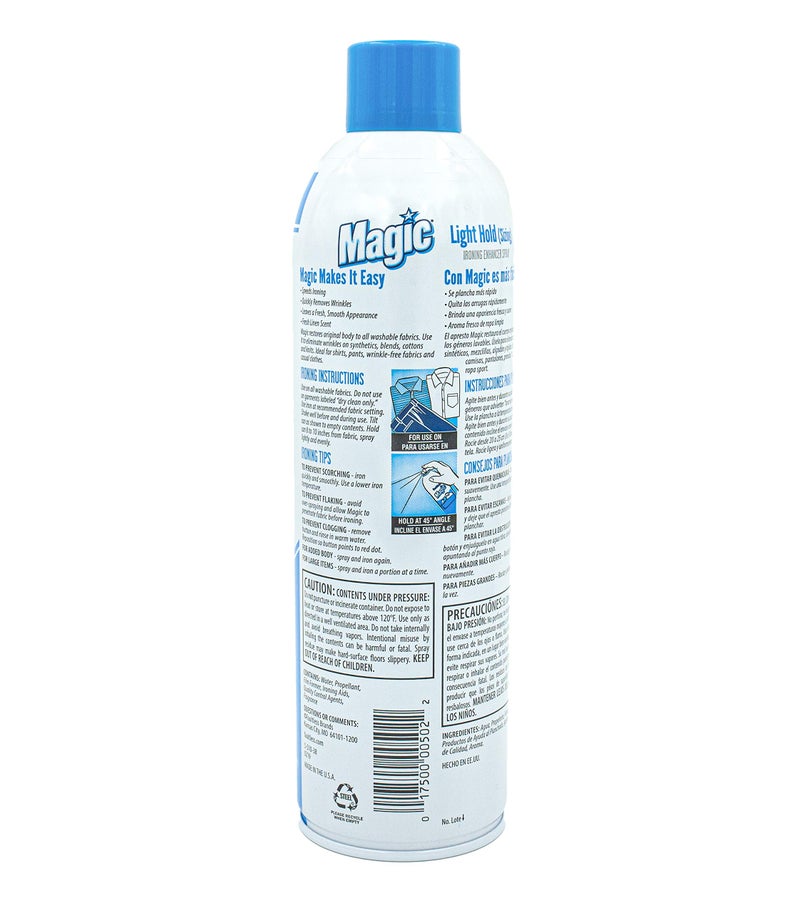 MAGIC Sizing Light Body Starch - No Flaking or Clogging! Light Ironing Starch - 20oz Iron wrinkles from Clothes (Pack of 2) - Fresh Linen Scent Finishing Spray - Image 2
