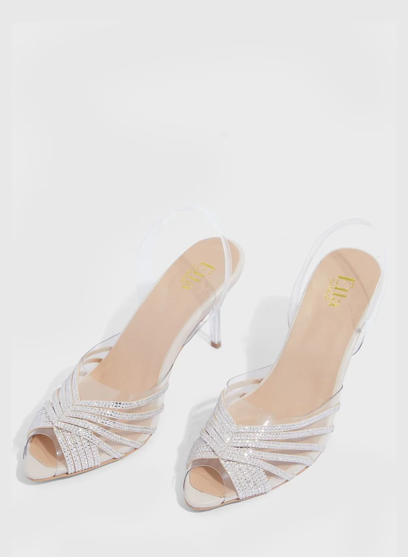 Ella Limited Edition Clear Diamante Slingback Sandal