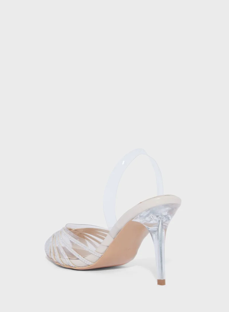 Ella Limited Edition Clear Diamante Slingback Sandal
