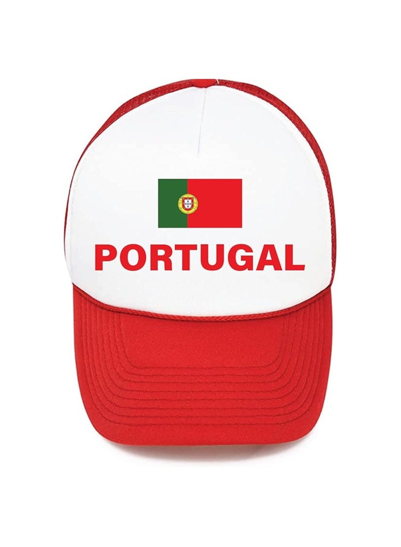 Portugal Sports Cap With Adjustment Plastic Snap Closure For Men And Women - Image 1