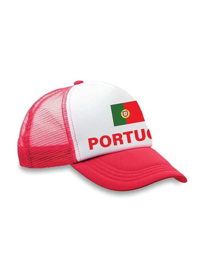 Portugal Sports Cap With Adjustment Plastic Snap Closure For Men And Women - Image 2