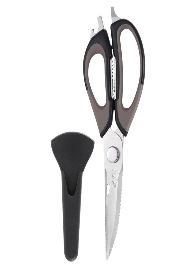 Farady Multifunction Kitchen Food Scissors, Detachable Household Shears with Magnetic Holder, Stainless Steel Sharp Kitchen Shears for Meat/Vegetables/Fruit/BBQ (Black-grey) - Image 1