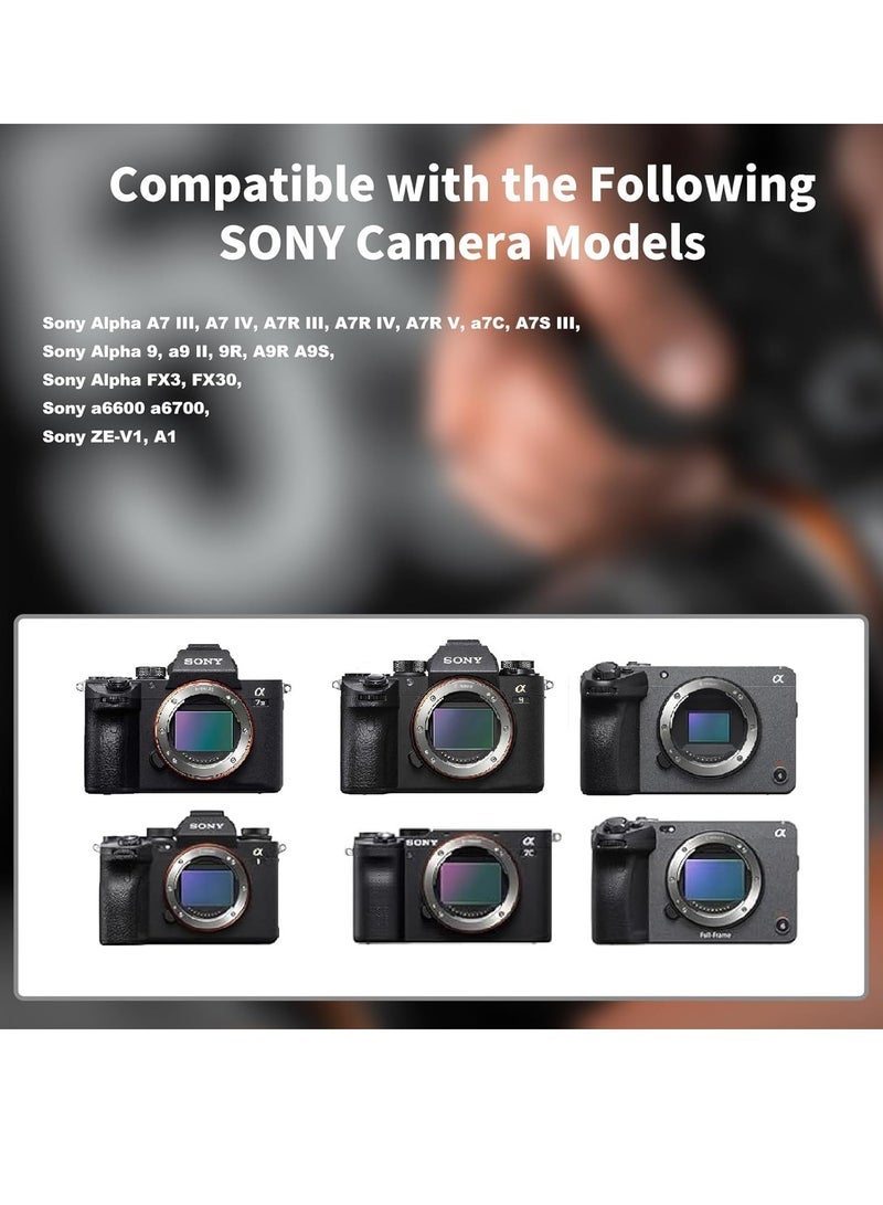 Gravity NP-FZ100 AC Power Supply Adapter Replacement for Sony Alpha A6600, FX3, A7C, A1, A7 III, A7 IV, A7R III, A7R IV, A7S III, A9, A9 II, A9R, A9S Cameras ‚Äì BC-QZ1 Battery Charger Kit for Extended Camera Use - Image 5