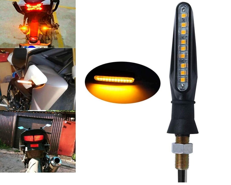 DHANVINE Front & Rear Side Sleek Yellow Indicator Light Set of 4 For Bajaj Pulsar F 250 - Image 2