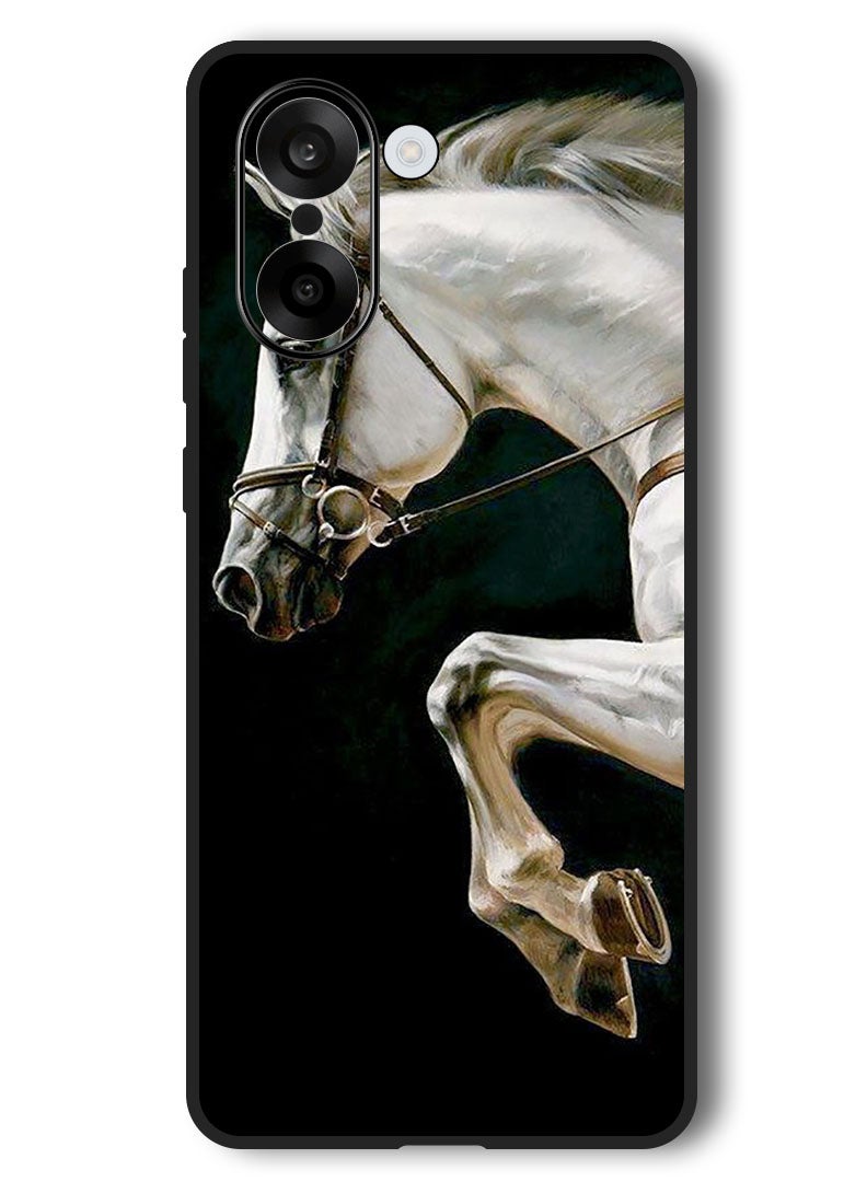Theodor Case Compatible with OnePlus Nord CE 5 6.77 Inch Protection Shockproof Bumper Cover Horse Running - Image 1