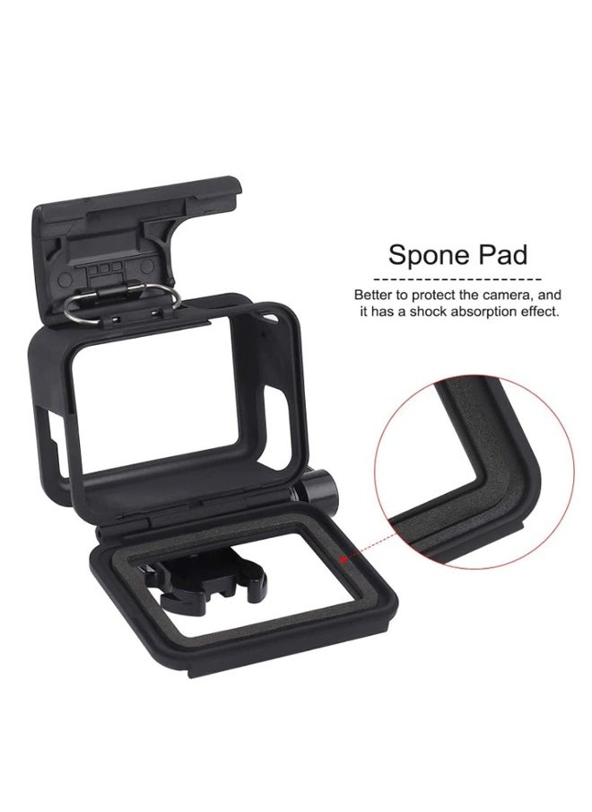 Generic Frame Mount Housing Case, Compatible with GoPro Hero 7/6/5 Black Action Camera Top Open Protective Housing Case with Quick Release Bracket(2 Pcs)  - Image 2
