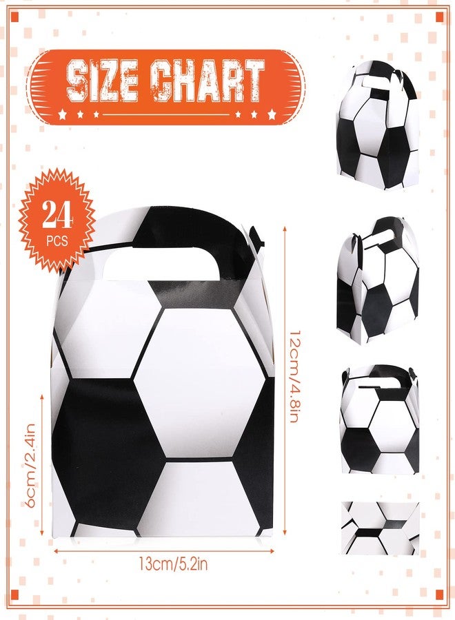 Nezyo 24 Pcs Football Treat Boxes Gable Soccer Party Favor Boxes Baseball Snack Box Basketball Party Gift Box with Handle Sports Themed Candy Goodie Box for Sports Team Birthday Carnival Party Supplies - Image 3
