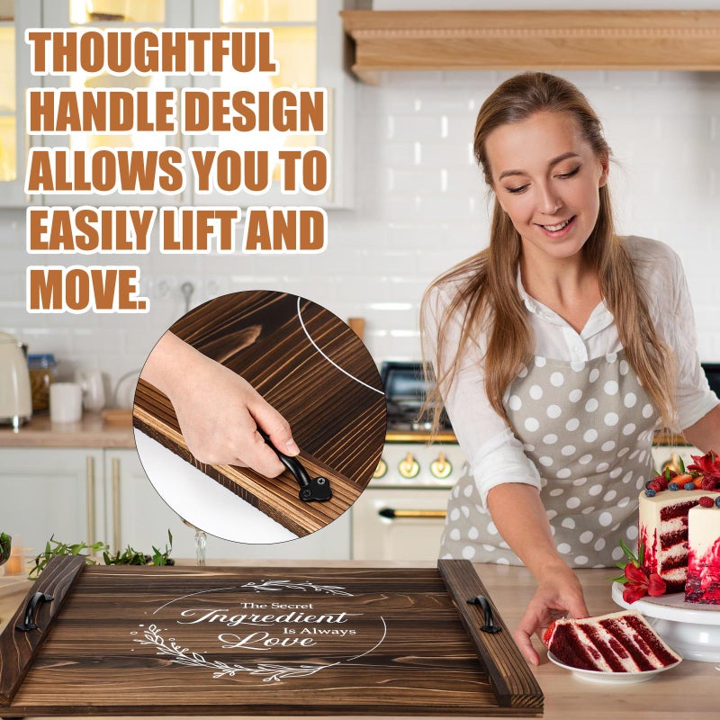 Patelai Noodle Board Stove Wooden Cover Stove Top Cutting Board with Handles 27.5 X 21.6 Inches Sink Cover for Electric Gas Burners Kitchen Counter Space(Thankful Style) - Image 4