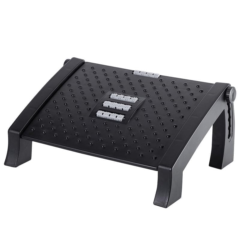 ACUDY 6Point Adjustable Underdesk Footrest with Foot Massager Roller Ergonomic Foot Support for Office Home Use - Image 1
