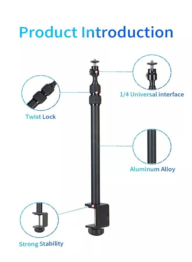 Jmary MT-49 Tabletop Light Stand Clip with 1/4 Inch Screw for Cameras LED Video Light and Ring Light  - Image 3