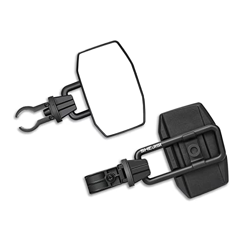 SHEJISI UTV Side Mirrors for 1.65"-2" Roll Cage, Aluminum Solid Bracket,2023 New UTV Mirrors,Adjustable Satisfactory Viewing Angle Compatible with Polaris RZR,Can Am,Kawasaki Mule,Honda Pioneer SXS - Image 1