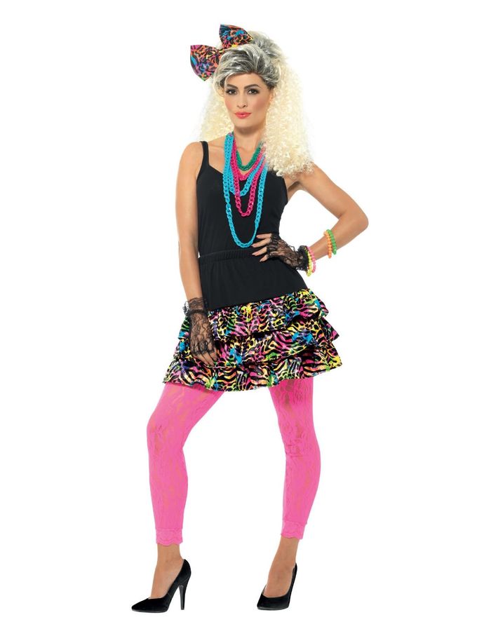 Smiffys Smiffy's Women's 80s Party Girl Kit, Multi, One Size - Image 1