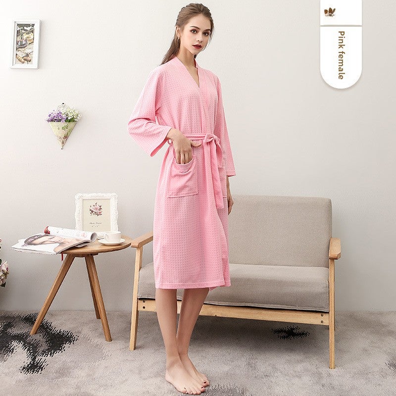 7/8 Sleeve Cotton Sleepwear 1601 pink [female]] 