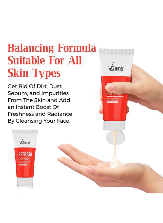 في كير غسول الوجه المنعش 3 في 1، مرطب ومرطب + عامل حماية من الشمس 30، مناسب للبشرة العادية والدهنية، مجموعة غسول الوجه لكل من الرجال والنساء، جميع أنواع البشرة، الاستخدام اليومي، 50 جم - Image 2