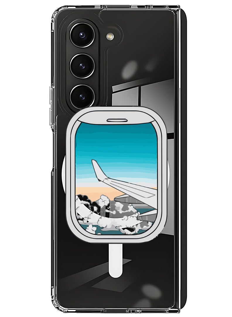 Theodor Magnetic Case for Samsung Galaxy Z Fold 5 Compatible with MagSafe Wireless Charging, Shockproof Phone Bumper Cover Window-01 - Image 1